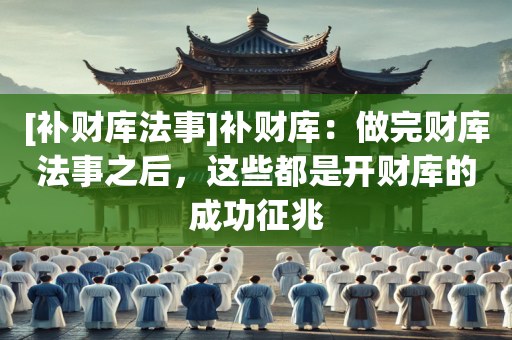 [补财库法事]补财库：做完财库法事之后，这些都是开财库的成功征兆