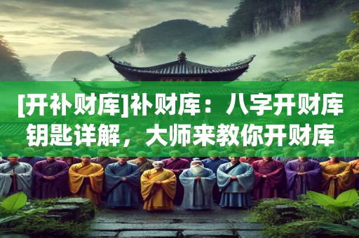 [开补财库]补财库：八字开财库钥匙详解，大师来教你开财库