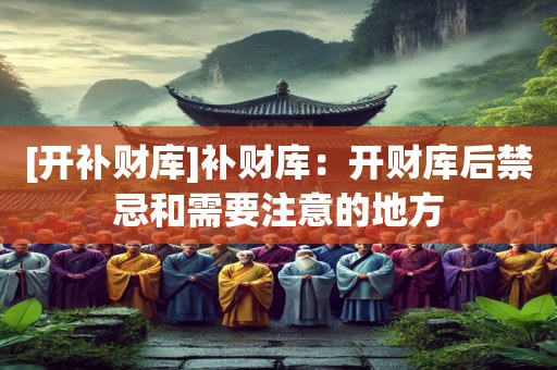 [开补财库]补财库：开财库后禁忌和需要注意的地方