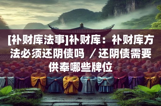 [补财库法事]补财库：补财库方法必须还阴债吗 ／还阴债需要供奉哪些牌位