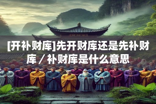 [开补财库]先开财库还是先补财库／补财库是什么意思