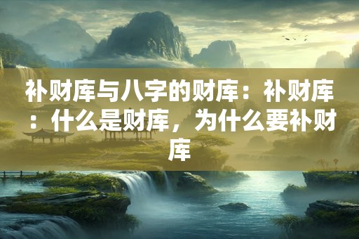 补财库与八字的财库：补财库：什么是财库，为什么要补财库