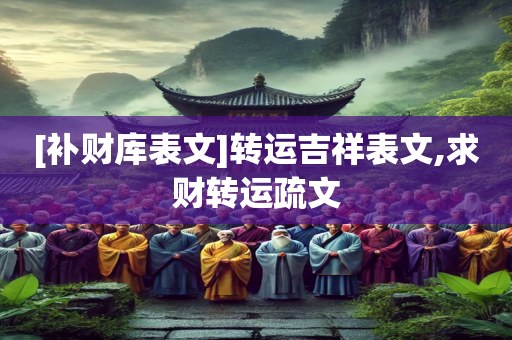 [补财库表文]转运吉祥表文,求财转运疏文