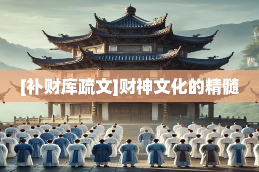 [补财库疏文]财神文化的精髓