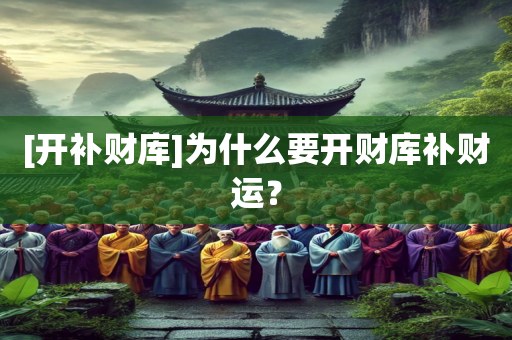 [开补财库]为什么要开财库补财运？