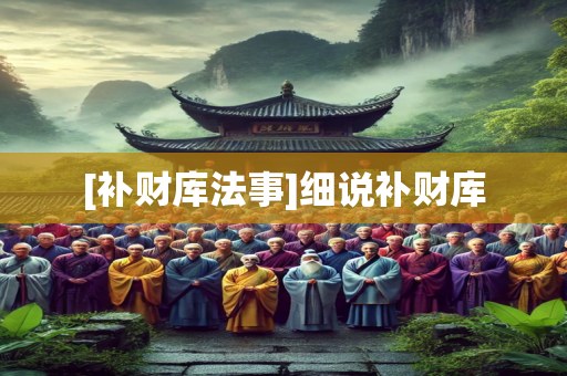 [补财库法事]细说补财库