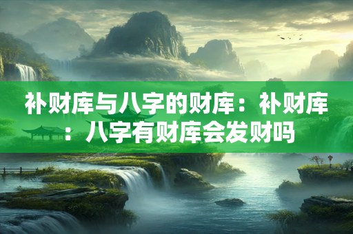 补财库与八字的财库：补财库：八字有财库会发财吗