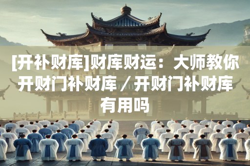 [开补财库]财库财运：大师教你开财门补财库／开财门补财库有用吗