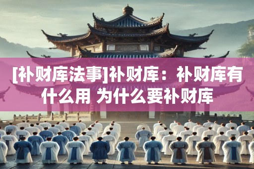 [补财库法事]补财库：补财库有什么用 为什么要补财库
