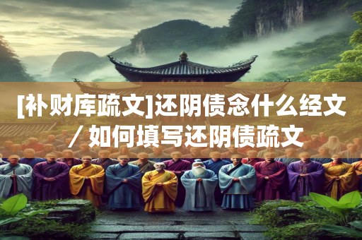 [补财库疏文]还阴债念什么经文 ／如何填写还阴债疏文