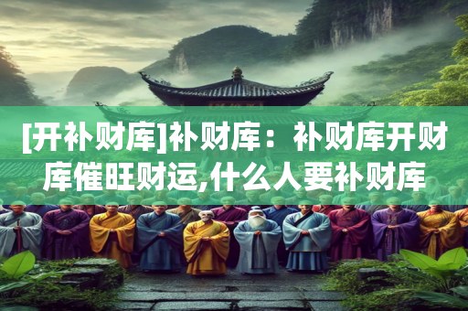 [开补财库]补财库：补财库开财库催旺财运,什么人要补财库