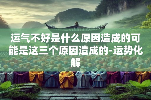 运气不好是什么原因造成的可能是这三个原因造成的-运势化解