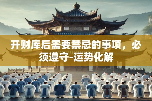 开财库后需要禁忌的事项，必须遵守-运势化解