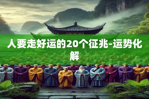 人要走好运的20个征兆-运势化解