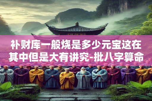 补财库一般烧是多少元宝这在其中但是大有讲究-批八字算命