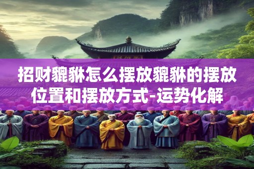 招财貔貅怎么摆放貔貅的摆放位置和摆放方式-运势化解