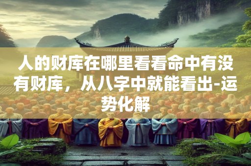 人的财库在哪里看看命中有没有财库，从八字中就能看出-运势化解
