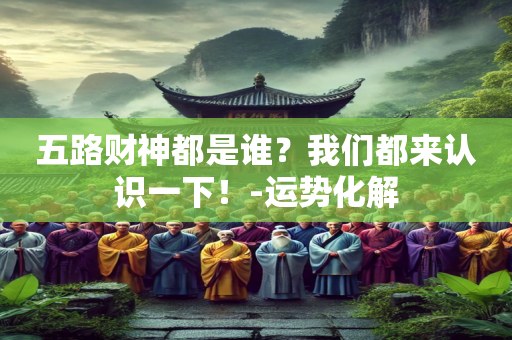 五路财神都是谁？我们都来认识一下！-运势化解