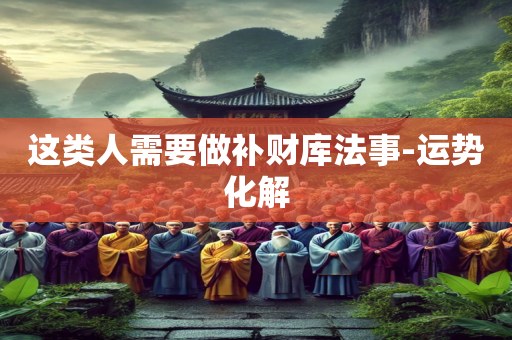 这类人需要做补财库法事-运势化解