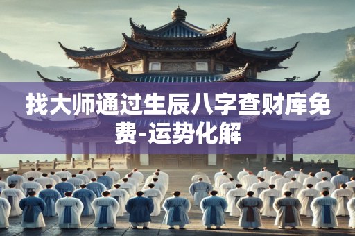 找大师通过生辰八字查财库免费-运势化解