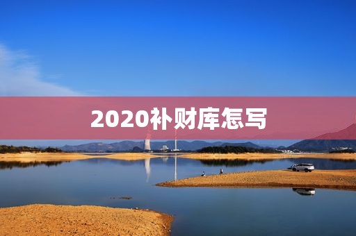 2020补财库怎写