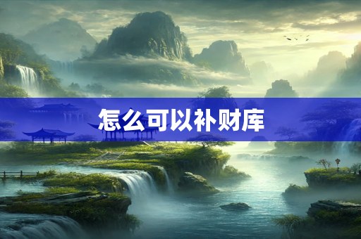 怎么可以补财库