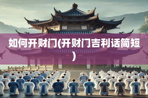如何开财门(开财门吉利话简短)